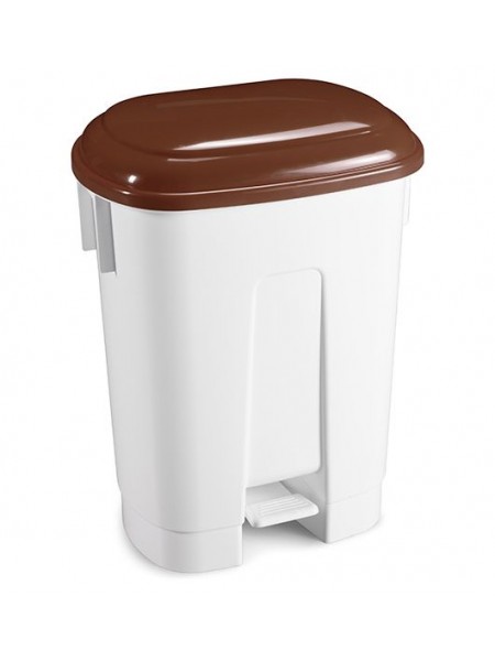 Ведро мусорное Derby 60 л с педалью и держателем для мешка с коричневой крышкой, полипропилен (00005690J)