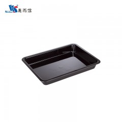Салатник для выкладки продуктов, 41,5х31,5х5,6 см, черный, поликарбонат, Welshine. (0063)
