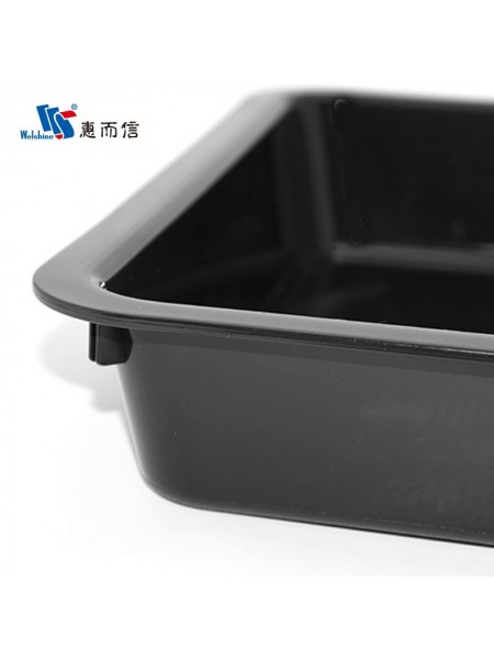 Салатник для выкладки продуктов, 41,5х31,5х5,6 см, черный, поликарбонат, Welshine. (0063)