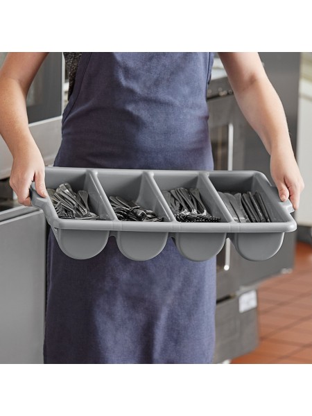 Контейнер для столовых приборов, 4 секции, пластик, Welshine. (0072)