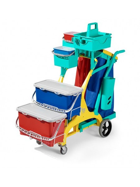 Тележка NICK STAR HEALTHCARE 2030, с герметичными контейнерами и 2 колесами д.200мм (00K06830)