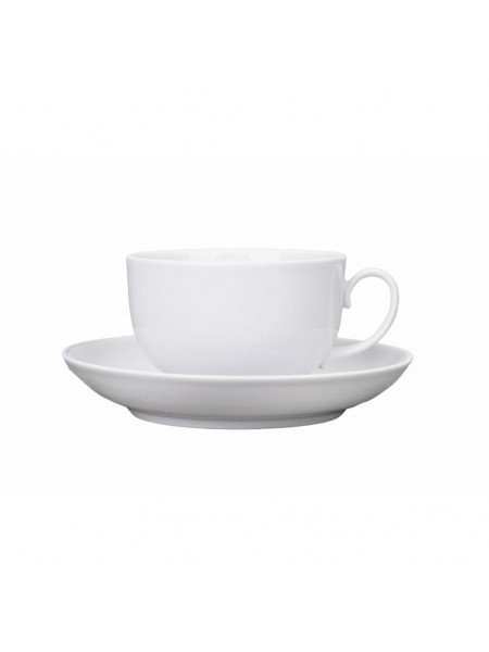 Чашка чайная с блюдцем 88мм, 210 мл, Янтарь, Дулевский фарфор. (011042)