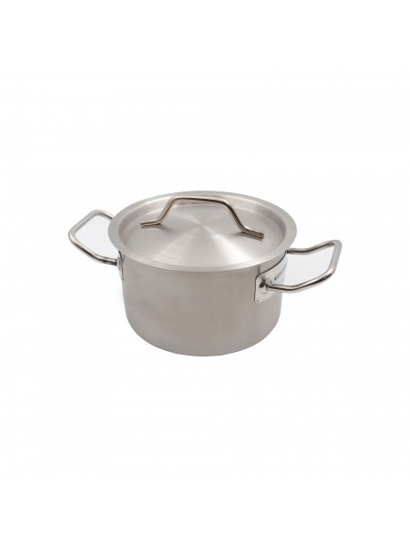 Кастрюля с крышкой 1,9 л, 16х9,5 см, нержавеющая сталь, Dali Group. (012160)