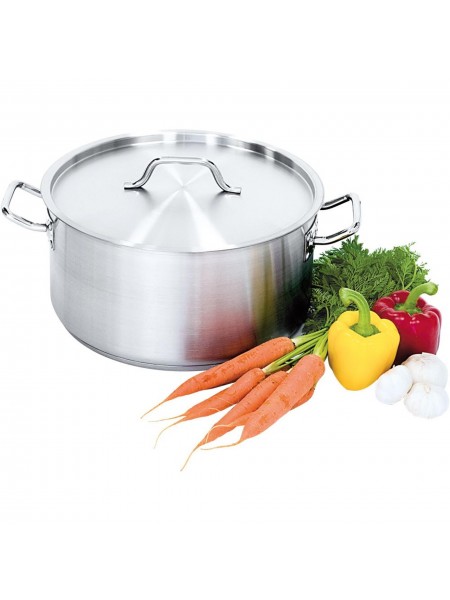 Кастрюля с крышкой, 55 л, диаметр 50 см, высота 30 см, нержавеющая сталь, Dali Group. (012500)