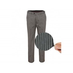 Брюки поварские, на поясе, боковые и задние карманы, 65% п/э, 35% вискоза, 150 gsm, серо-черная полоска, рамзер 50, ISMONT. (01 M009-15-50)