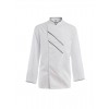 Китель поварской, длинный рукав, на кнопках, 65% полиэстер, 35% хлопок, 200 gsm, белый с черной отделкой, рамзер 46, ISMONT. (01 M032-12-46)