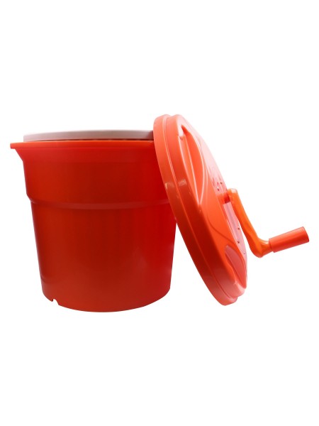 Ведро сушилка для зелени, 43х59 см, 20 л, пластик, оранжевое, Welshine. (0398)