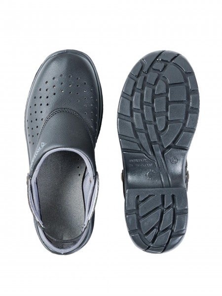 Сабо унисекс с перфорацией, верх микрофибра, черные, мп, размер 37, Rotan. (08131C-37)