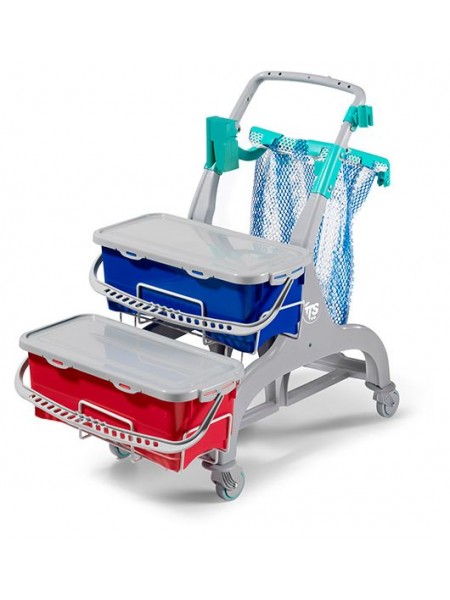 Тележка Nick Hermetic 106 с 2-мя герметичными 10 л контейнерами и держателем мешка, полипропилен (0D006506E)