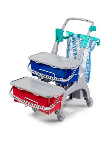 Тележка Nick Hermetic 109 пластиковая с 2-мя герметичными 20 л ведрами и держателем мешка (0D006509E)