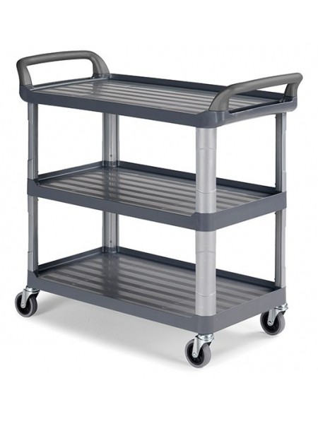Тележка сервисная, с 3-мя полками, полипропиленовая конструкция, серая (0F003800E)
