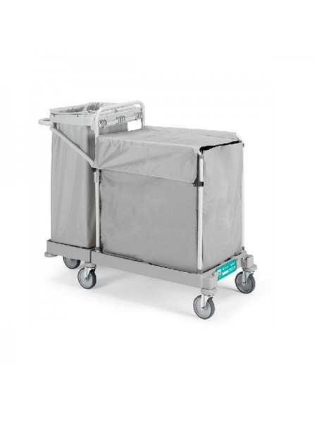 Тележка для сбора белья, с мешком 200л, держателем 120л мешка и колесами д 140 мм (0H003917U)