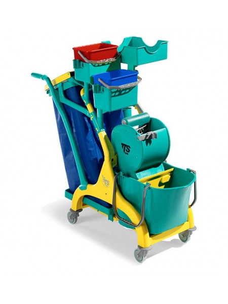 Тележка Nickstar 310 с ведра. 28 л,отжимом Dry, 2*4-х л ведра., держат. для мешка 120 л (0P066749)