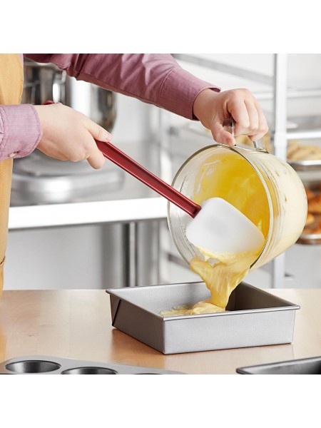 Лопатка силиконовая кухонная, рабочая поверхность 11х7,5 см общ. L=41см, пластиковая ручка, Henry. (10-023)