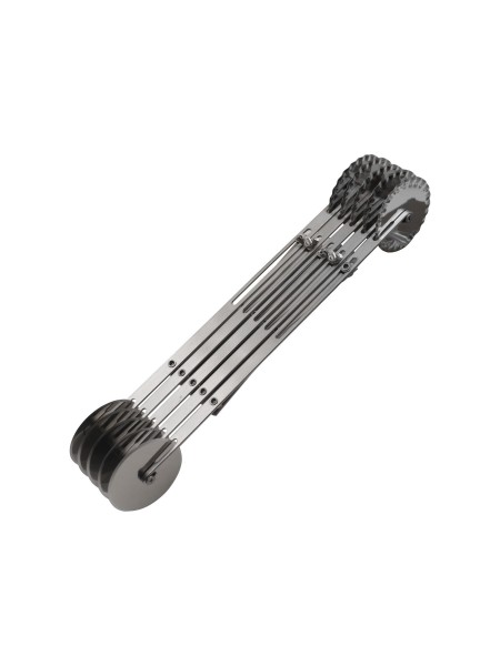 Нож роликовый для резки теста, раздвижной, двухсторонний (ровный/волнистый), по 5 роликов с каждой стороны, нерж.сталь, Henry. (10-039)