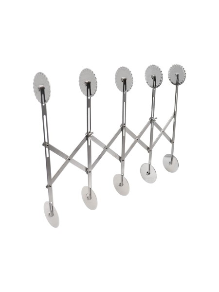 Нож роликовый для резки теста, раздвижной, двухсторонний (ровный/волнистый), по 5 роликов с каждой стороны, нерж.сталь, Henry. (10-039)