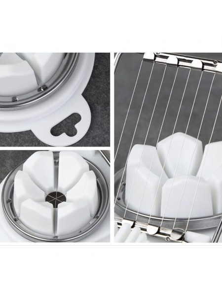 Яйцерезка двойная, ломтиками и на сектора, 19х8,5 см, пластик, нерж.сталь, Henry. (10-052)