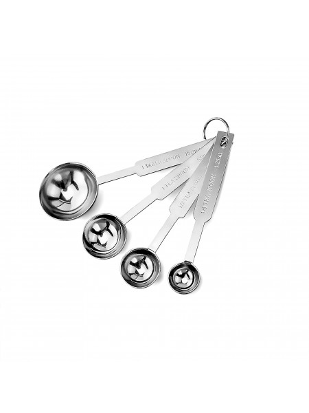 Набор мерных ложек из нержавеющей стали, 1,25-2.5-5-15 мл, Henry. (10-071)