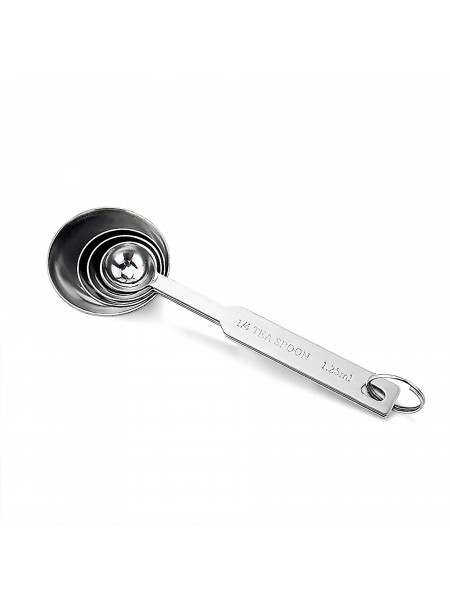 Набор мерных ложек из нержавеющей стали, 1,25-2.5-5-15 мл, Henry. (10-071)