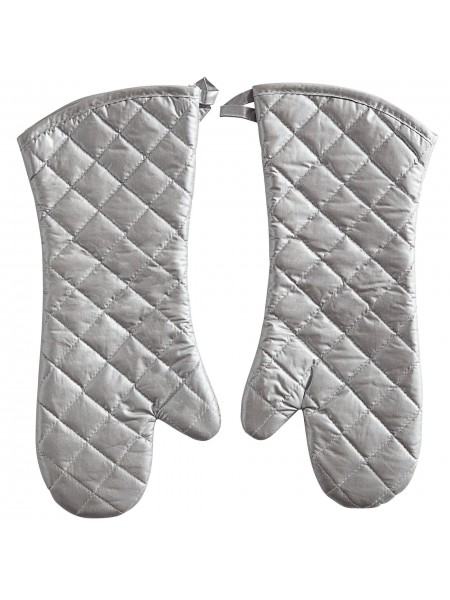 Рукавицы термостойкие, пара, 36 см, серебристый текстиль, Henry. (10-080)