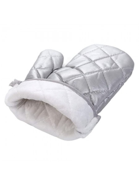 Рукавицы термостойкие, пара, 36 см, серебристый текстиль, Henry. (10-080)