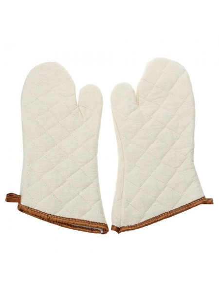 Рукавицы термостойкие, пара, 33 см, бежевый текстиль, Henry. (10-081)