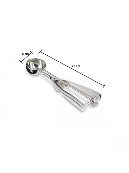 Ложка для мороженого с отбрасывателем, D-5 см, нерж.сталь, Luxstahl. (10-093)