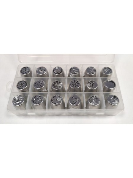 Набор кондитерских насадок Тюльпан, 18шт, нерж.сталь, Henry. (10-099)