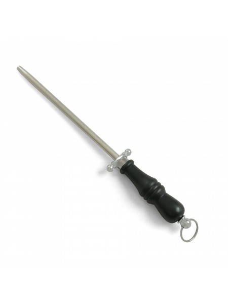 Мусат круглый профессиональный для заточки ножей, стальной, с алмазным песком, 20 см, Luxstahl. (10-1012)