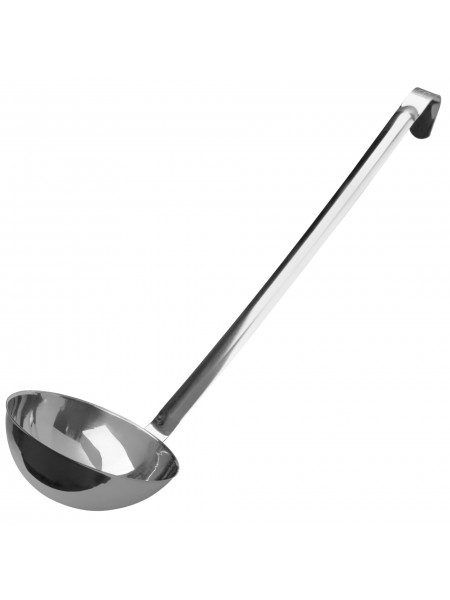 Половник для кухни профессиональный, сварной, D-14 см, 0,6 л, L ручки 40 см, нерж.сталь, Luxstahl. (10-1168)