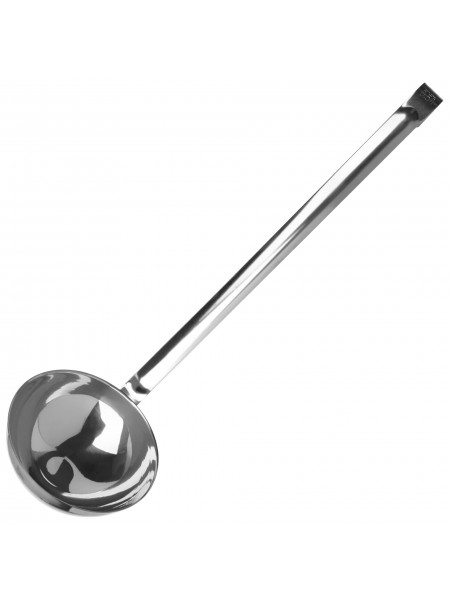 Половник для кухни профессиональный, сварной, D-14 см, 0,6 л, L ручки 40 см, нерж.сталь, Luxstahl. (10-1168)