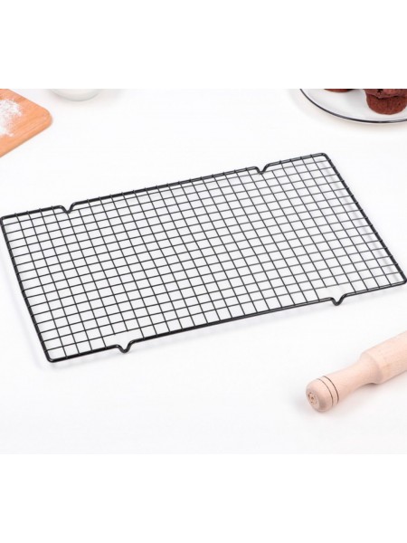 Решетка кондитерская, 40х25 см, с ножками, нерж.сталь с покрытием, Henry. (10-131)