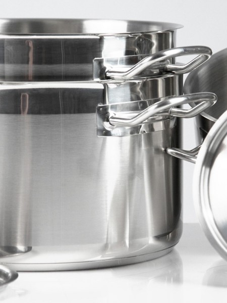 Кастрюля с крышкой 9 л, диаметр 28 см, высота 17 см, нержавеющая сталь, Luxstahl. (10-142)