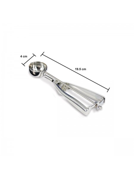 Ложка для мороженого с отбрасывателем, D-4 см, нерж.сталь, Luxstahl. (10-146)