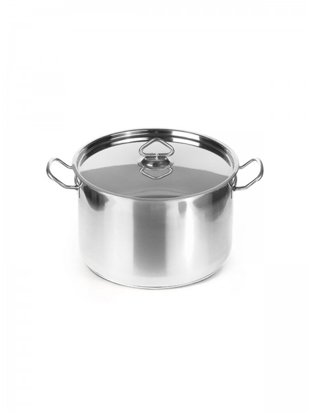 Кастрюля с крышкой 11 л, диаметр 29,5 см, высота 18,5 см, нержавеющая сталь, Luxstahl. (10-149)