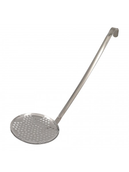 Шумовка перфорированная, D-17 см, L ручки 40 см, нержавеющая сталь, Luxstahl. (10-1606)