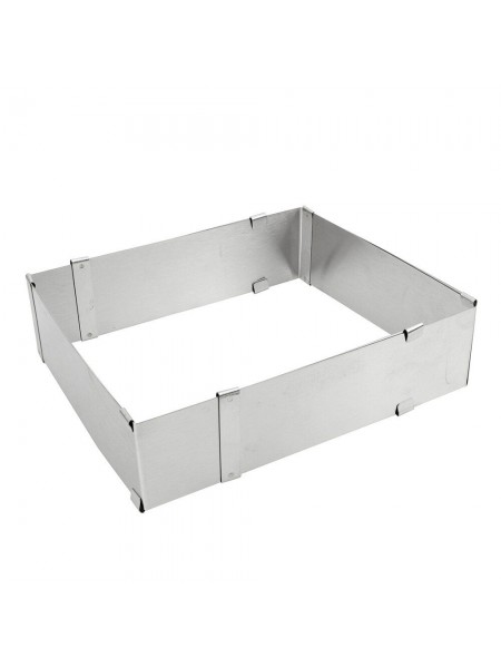 Форма кондитерская раздвижная, 10х10-18х18 см, h-5 см нержавеющая сталь, Henry. (10-171)