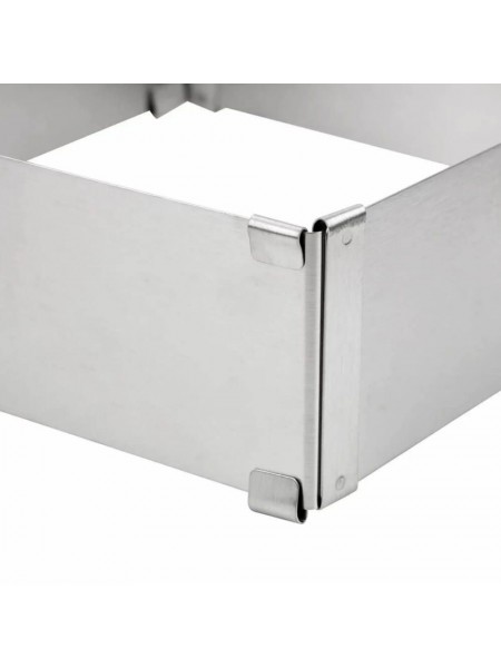 Форма кондитерская раздвижная, 10х10-18х18 см, h-5 см нержавеющая сталь, Henry. (10-171)