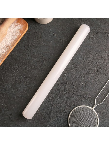 Скалка для теста без ручек, D-3,8 cм, L-50 см, пластик, Henry. (10-191)