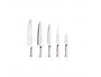 Профессиональный универсальный поварской нож, 20 см, White Line, нерж.сталь, ручка пластик, Luxstahl. (10-1987)