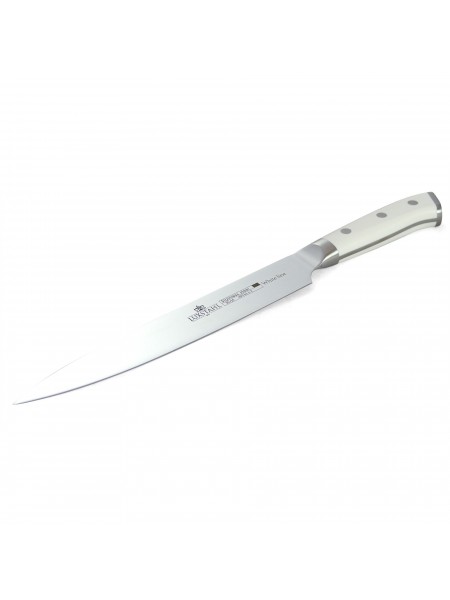 Профессиональный универсальный поварской нож, 20 см, White Line, нерж.сталь, ручка пластик, Luxstahl. (10-1987)