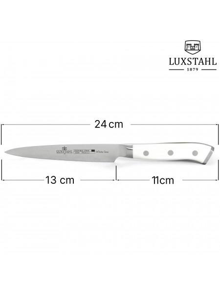Профессиональный поварской шеф нож, 13 см, White Line, нерж.сталь, ручка пластик, Luxstahl. (10-1988)