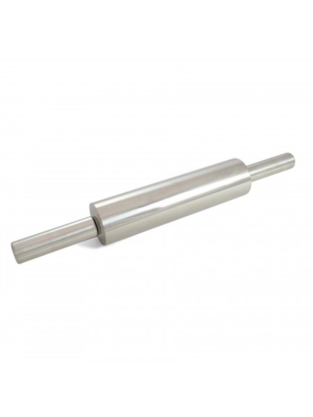 Скалка для теста вращающаяся нерж.сталь, D-6,3 см, L-25 см, Luxstahl. (10-2957)