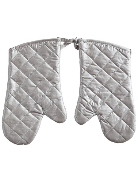 Рукавицы термостойкие, пара, 28 см, серебристый текстиль, Henry. (10-308)