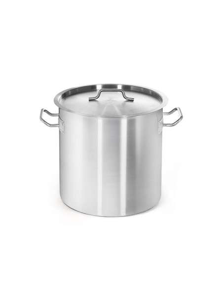 Кастрюля с крышкой 40 л, диаметр 40 см, высота 33 см, нержавеющая сталь, Luxstahl. (10-3500)
