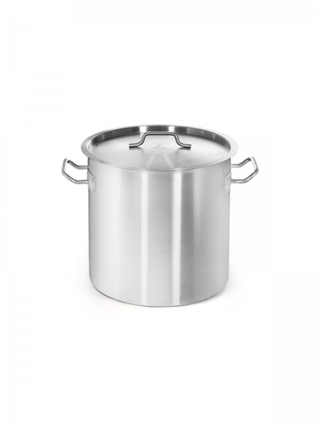 Кастрюля с крышкой 30 л, диаметр 35 см, высота 32 см, нержавеющая сталь, Luxstahl. (10-3504)