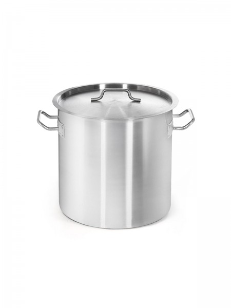 Кастрюля с крышкой 50 л, диаметр 40 см, высота 40 см, нержавеющая сталь, Luxstahl. (10-3505)