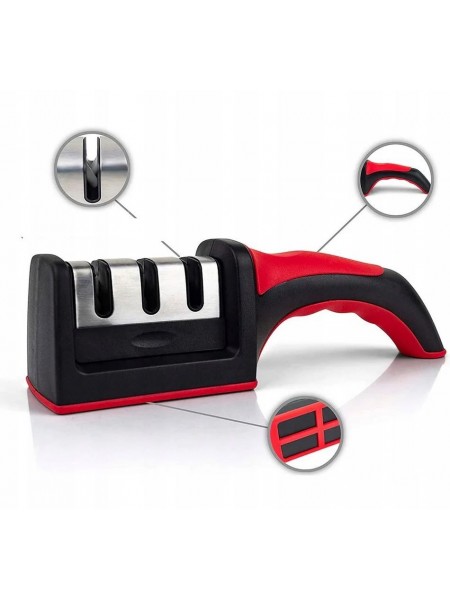 Ножеточка механическая для ножей, трехступенчатая, Henry. (10-385)