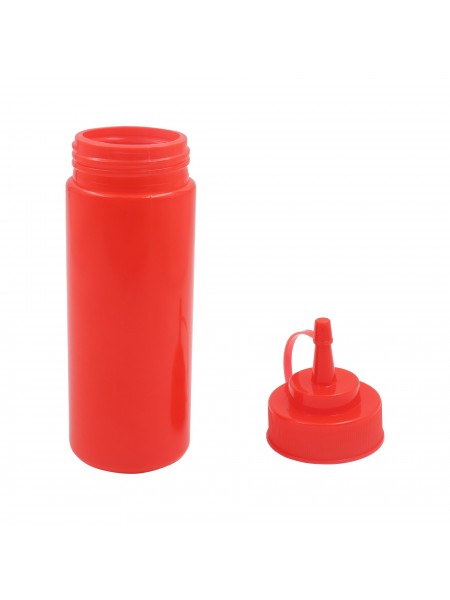 Емкость для соуса пластиковая, 350 мл, красная, с защитным колпачком, Welshine. (1041R)