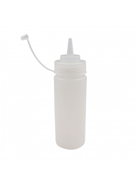 Емкость для соуса пластиковая, 350 мл, прозрачная, с защитным колпачком, Welshine. (1041)